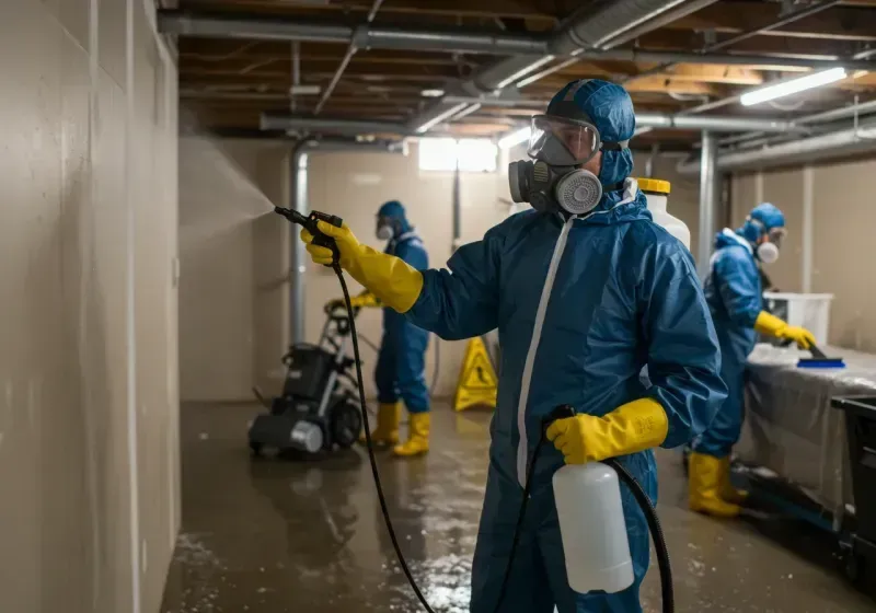 Basement Sanitization and Antimicrobial Treatment process in Lawrence County, IL