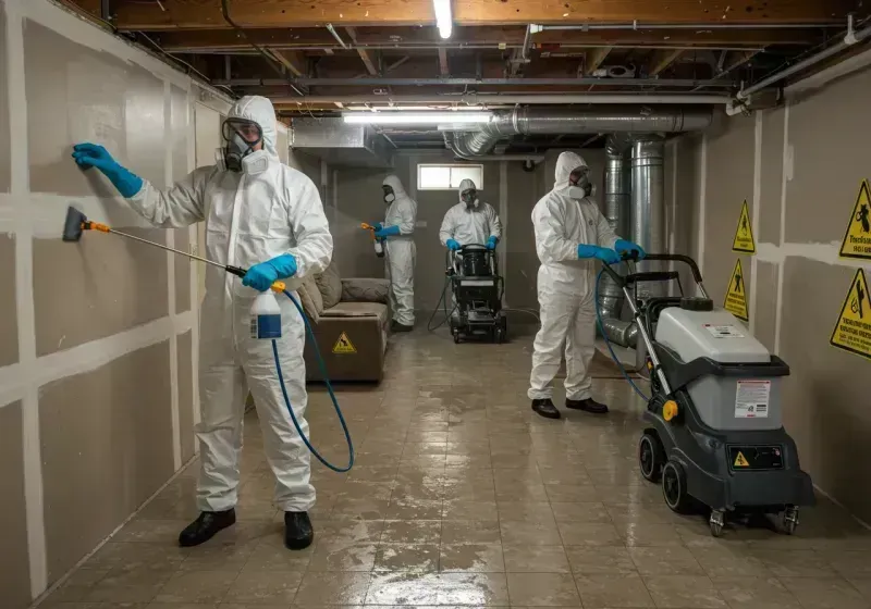 Basement Moisture Removal and Structural Drying process in Lawrence County, IL